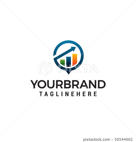 arrow Financial growth logo design concept 50544002