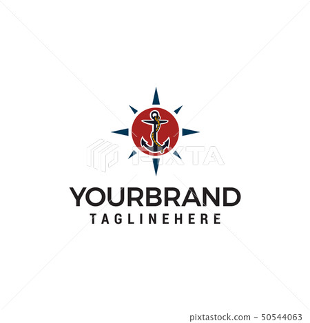 anchoring logo design concept template vector 50544063