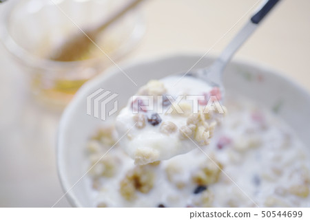 Granola cereal yogurt honey honey breakfast Granola cereal yogurt honey honey breakfast 50544699
