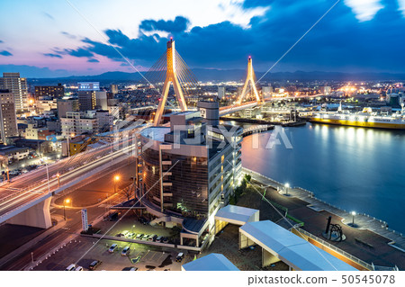 Aomori city night view HDR Aomori city night view HDR 50545078