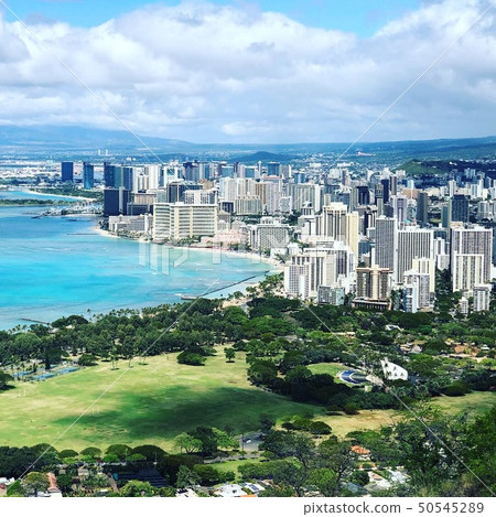 View from Diamond Head Cityscape of Waikiki 50545289