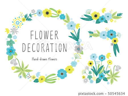 Flower set various light blue 50545634