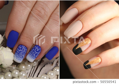 Collection of trendy colorful various manicure Collection of trendy colorful various manicure 50550541