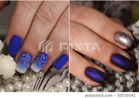 Collage manicure nail design. Manicure design on Collage manicure nail design. Manicure design on 50550542