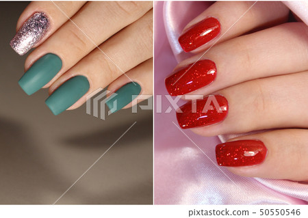 A diverse range of nail design.Collage by nail 50550546