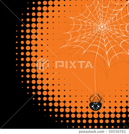 Spider web with cute spider 50550781