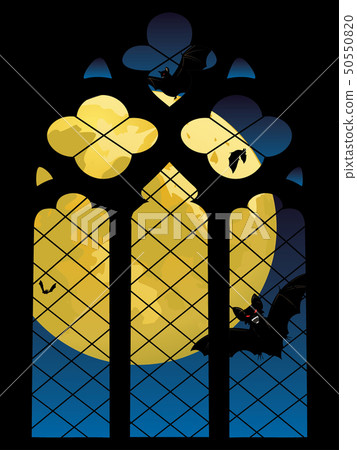 Gothic Window and Moon Gothic Window and Moon 50550820