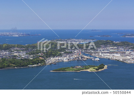 Mayu's clear Kanmon Channel, Soryu Island, Hikoshima Island and the Sea of Japan, as seen from the windside 50550844