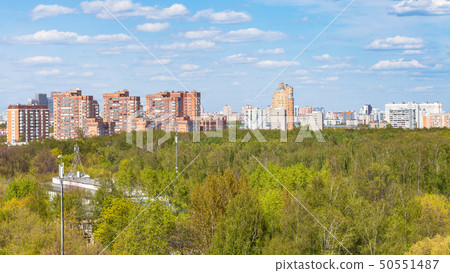 panoramic view of park and residential district panoramic view of park and residential district 50551487