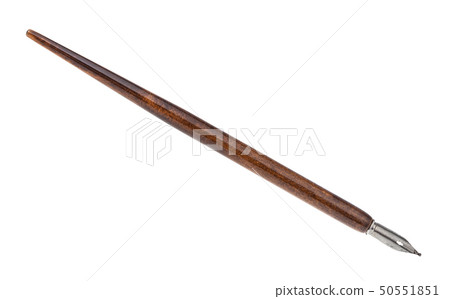 dip pen with point broad nib and brown penholder 50551851