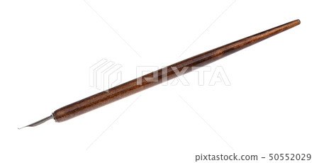 side view dip pen with point nib and brown holder side view dip pen with point nib and brown holder 50552029
