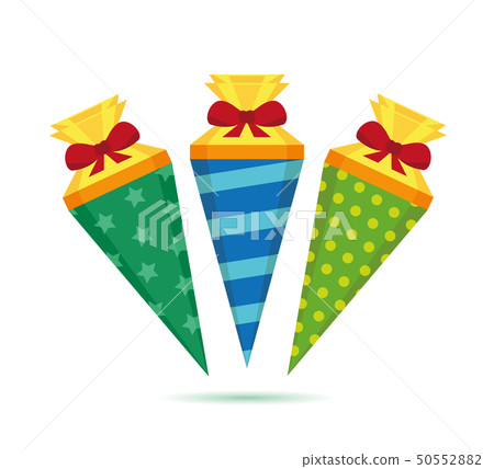 colorful pattern school cone set 50552882