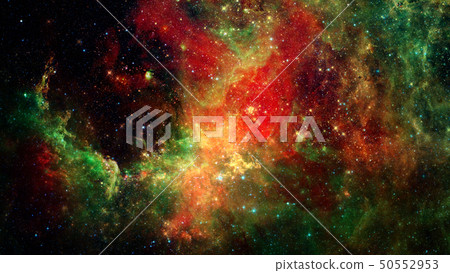 Stars, dust and gas nebula in galaxy. Stars, dust and gas nebula in galaxy. 50552953
