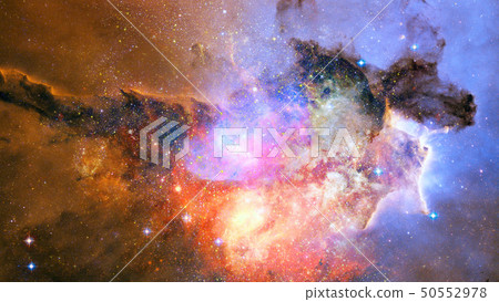 Nebula and galaxy in space. Nebula and galaxy in space. 50552978