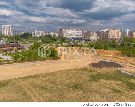 Cleared land for construction site on the outskirts of Zelenograd in Moscow, Russia Cleared land for construction site on the outskirts of Zelenograd in Moscow, Russia 50554885