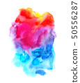 Bright watercolor background with rainbow colors on white 50556287