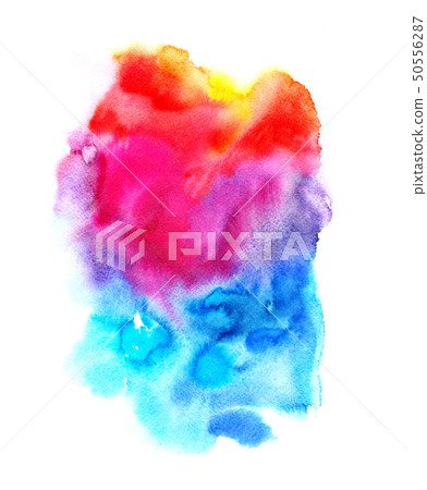 Bright watercolor background with rainbow colors on white Bright watercolor background with rainbow colors on white 50556287