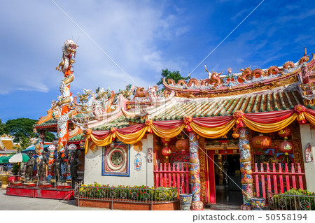 Shrine in Wat Phanan Choeng, Ayutthaya, Thailand 50558194