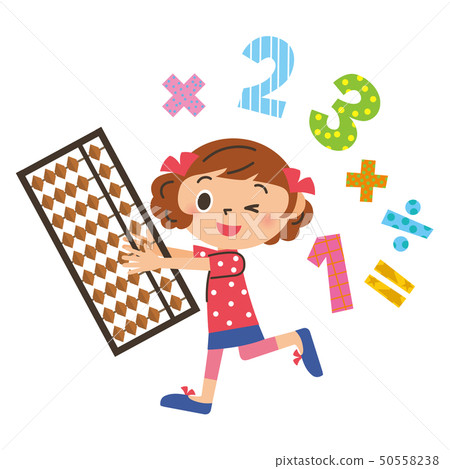 Girl learning abacus 50558238