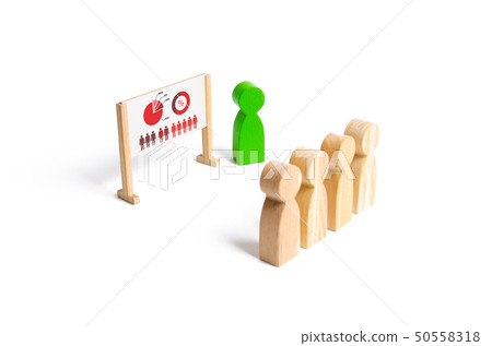 Employees stand in a row at the briefing.  50558318