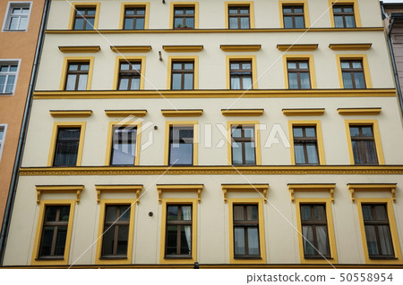 house facade exterior of apartment building, house facade exterior of apartment building, 50558954