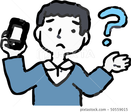 Electronic money electronic payment male smartphone 50559015