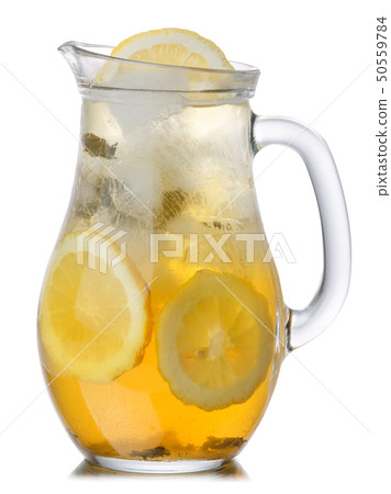Iced lemon green tea pitcher, paths Iced lemon green tea pitcher, paths 50559784