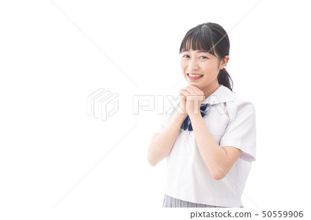 Rejoicing students in uniform Rejoicing students in uniform 50559906