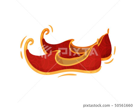 Traditional Turkish red shoes. Vector illustration on white background. Traditional Turkish red shoes. Vector illustration on white background. 50561660