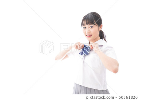 Female student wearing uniform 50561826