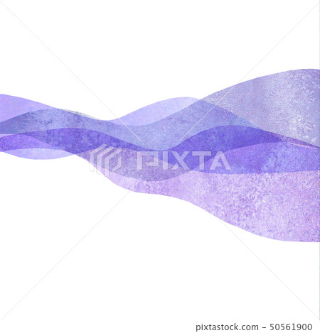 Watercolor transparent wave purple lavender 50561900