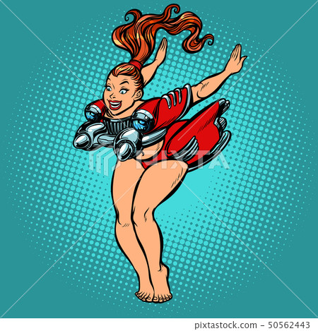 pin up girl car retro 50562443