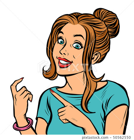 cute beautiful woman points 50562550