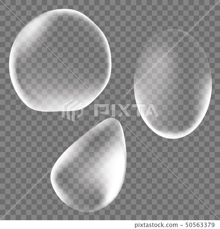 Water drops design on transparent background. 50563379