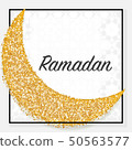 Ramadan kareem greeting template islamic crescent. Vector illustration. 50563577