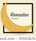 Ramadan kareem greeting template islamic crescent. Vector illustration. 50563620
