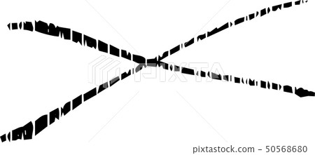 交叉十字標誌標記水平被拒絕的拒絕例證 50568680