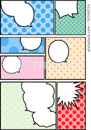 動畫片講話泡影流行音樂框架框架拷貝空間背景材料例證圓點 50569524