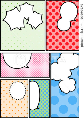 動畫片講話泡影流行音樂框架框架拷貝空間背景材料例證圓點 50569525