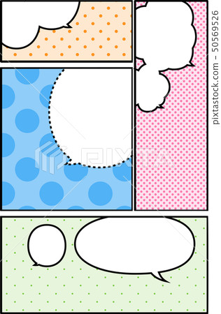 動畫片講話泡影流行音樂框架框架拷貝空間背景材料例證圓點 50569526