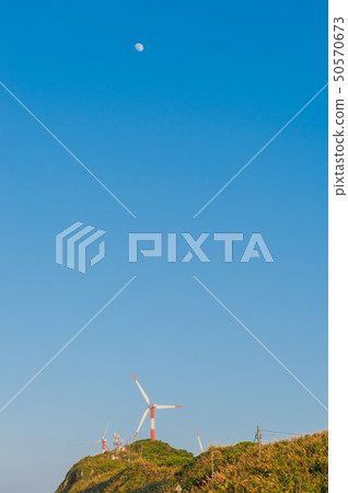 Wind turbines, blue sky Wind turbines, blue sky 50570673