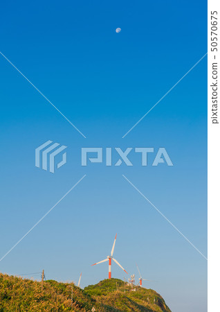 Wind turbines, blue sky Wind turbines, blue sky 50570675