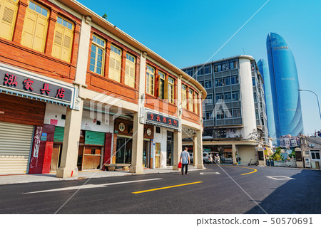 Street with traditional buildings Street with traditional buildings 50570691