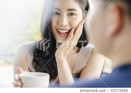 Man and woman cafe couple Man and woman cafe couple 50573066