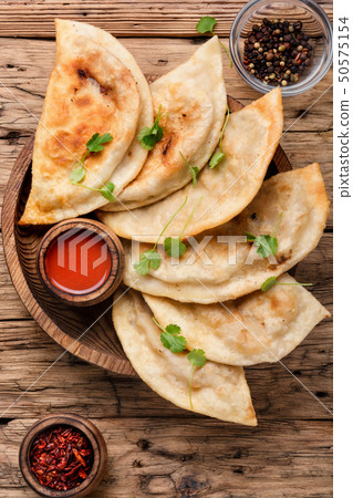 Cheburek,dough pie with meat filling 50575154