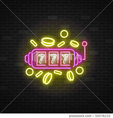 slot machine neon sign