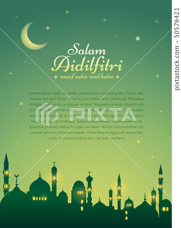 Ramadan background with silhouette mosque Ramadan background with silhouette mosque 50576421