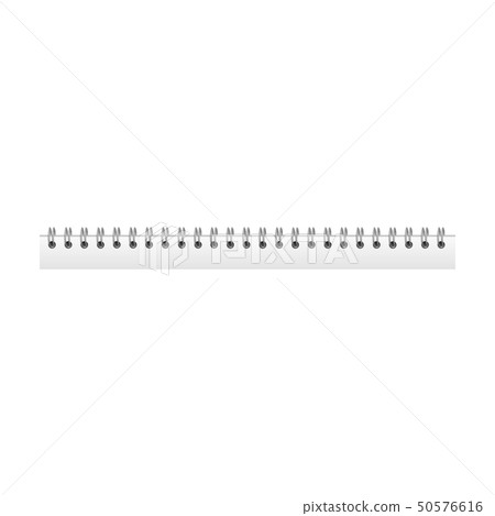 Coil spring for fastening calendar or notebook papers in isolated vector illustration. 50576616