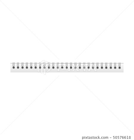 Coil spring for fastening calendar or notebook papers - realistic mockup template. 50576618