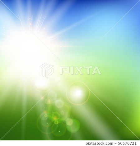 Summer blurred green field and blue sky landscape Summer blurred green field and blue sky landscape 50576721